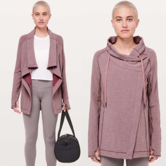 LULULEMON COAST EAST WRAP COLOR -  HEATHERED MISTY MERLOT - Picture 1 of 4